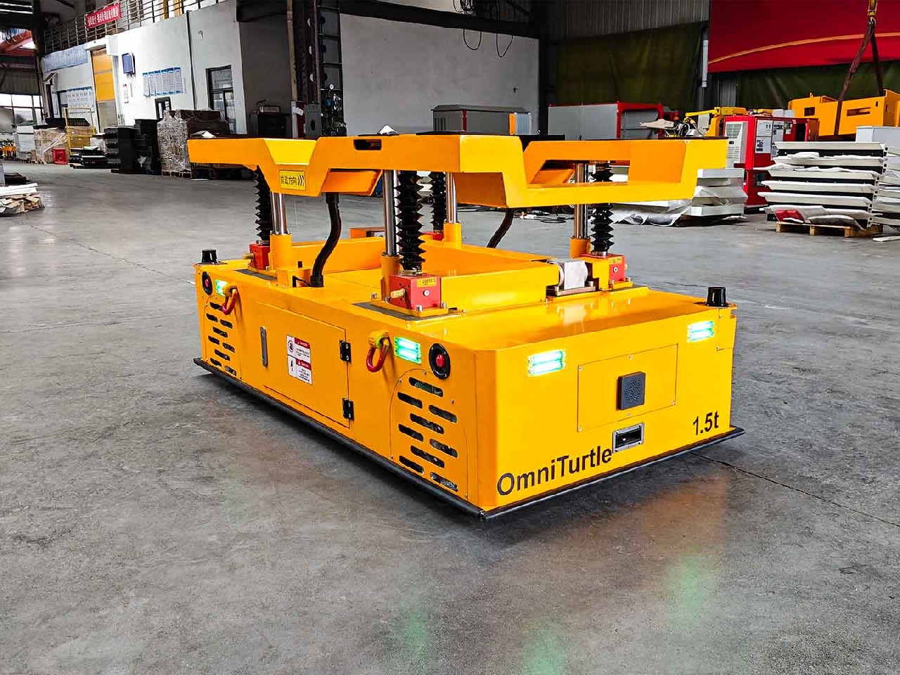 Application of 1.5t Tooling AGV in Transporting Components